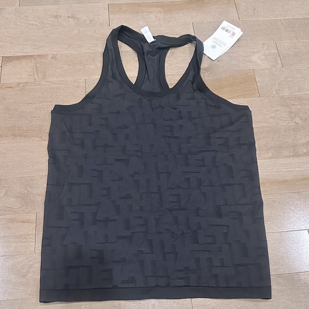 Athleta Momentum Tank Logo Black XL NWT